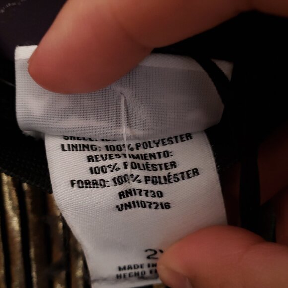 Ava & Viv Gold Black Color Shiny Silky Pleated Short Skirt Plus Size 2X - Picture 4 of 11